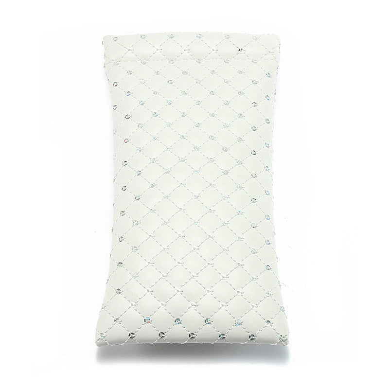Diamond luxe quilted sunglasses case