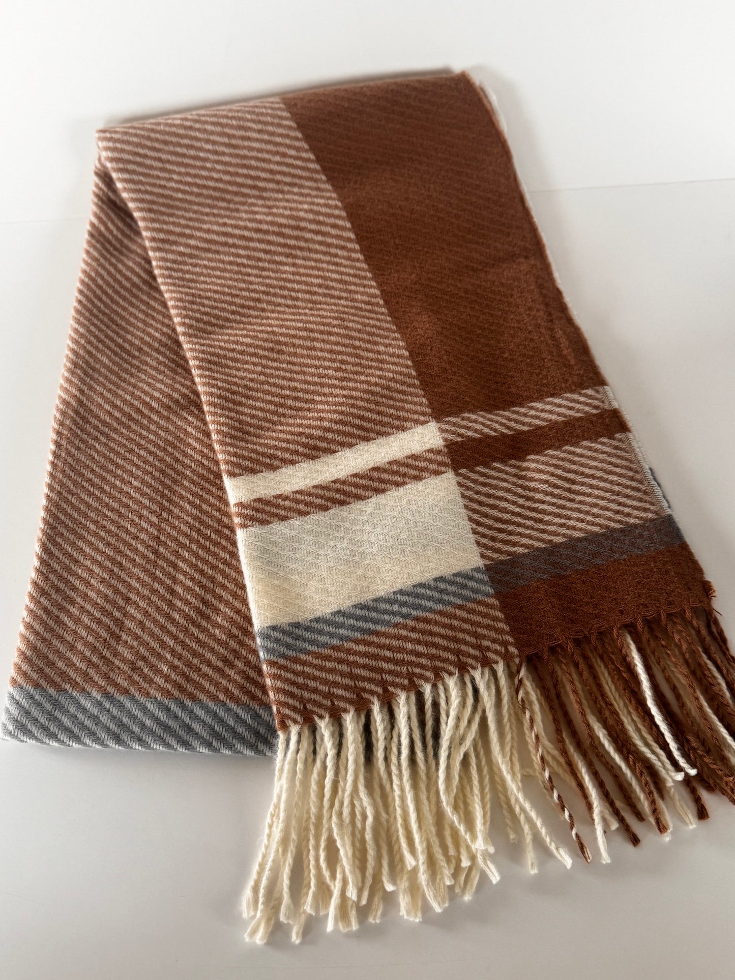 Double Coloured Plaid Scarf