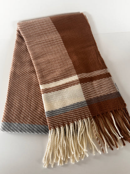 Double Coloured Plaid Scarf