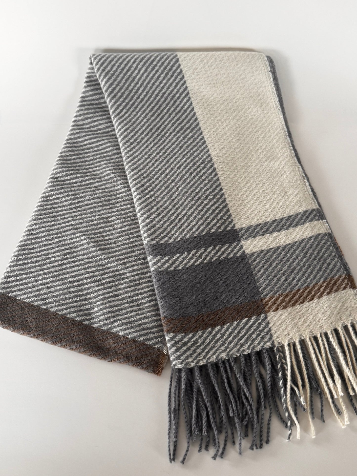 Double Coloured Plaid Scarf