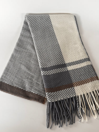 Double Coloured Plaid Scarf